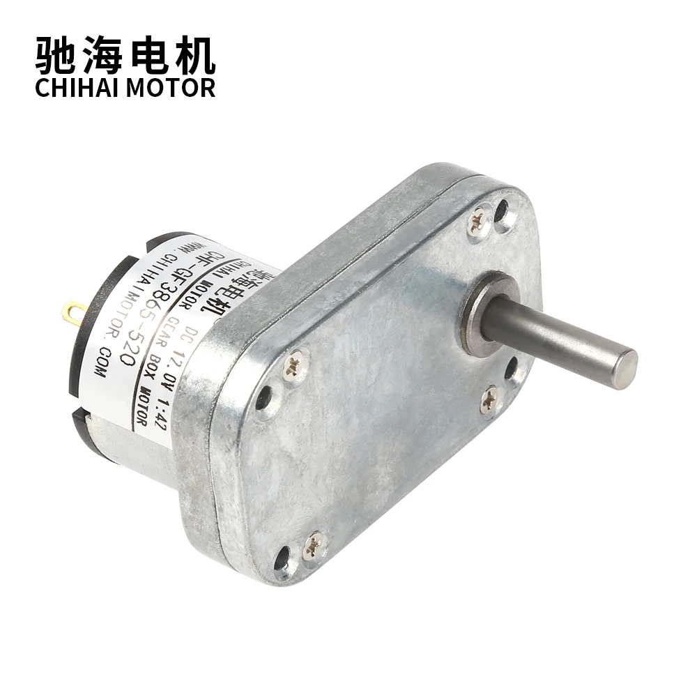 CHF-GF3865-520 Small Wheelbase Robot L type Motor 38mm 12v 150rpm High Torque Carbon Brush Dc Geared Motor For BBQ