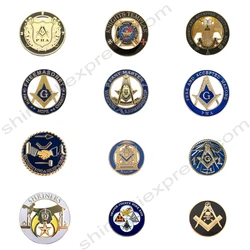 Masonic Lapel Pins Badge Mason Freemason faith hope ancient wisdom Commemorative Freemasonry exquisite accessories Retro