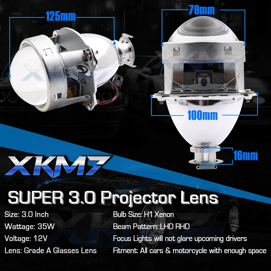 HID Bi-xenon Projector Lens LED Dynamic RGB Angel Eyes Turn Signal