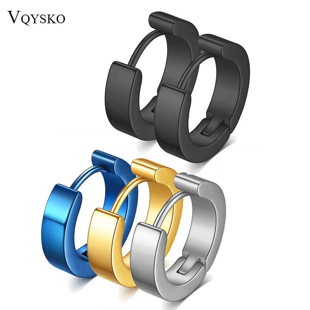 Einfache horizontale Stange innen 4 mm mattierte kreative Edelstahl-Ohrschnalle stilvolle Herren-Ohrringe aus 304 Titanstahl exquisit m