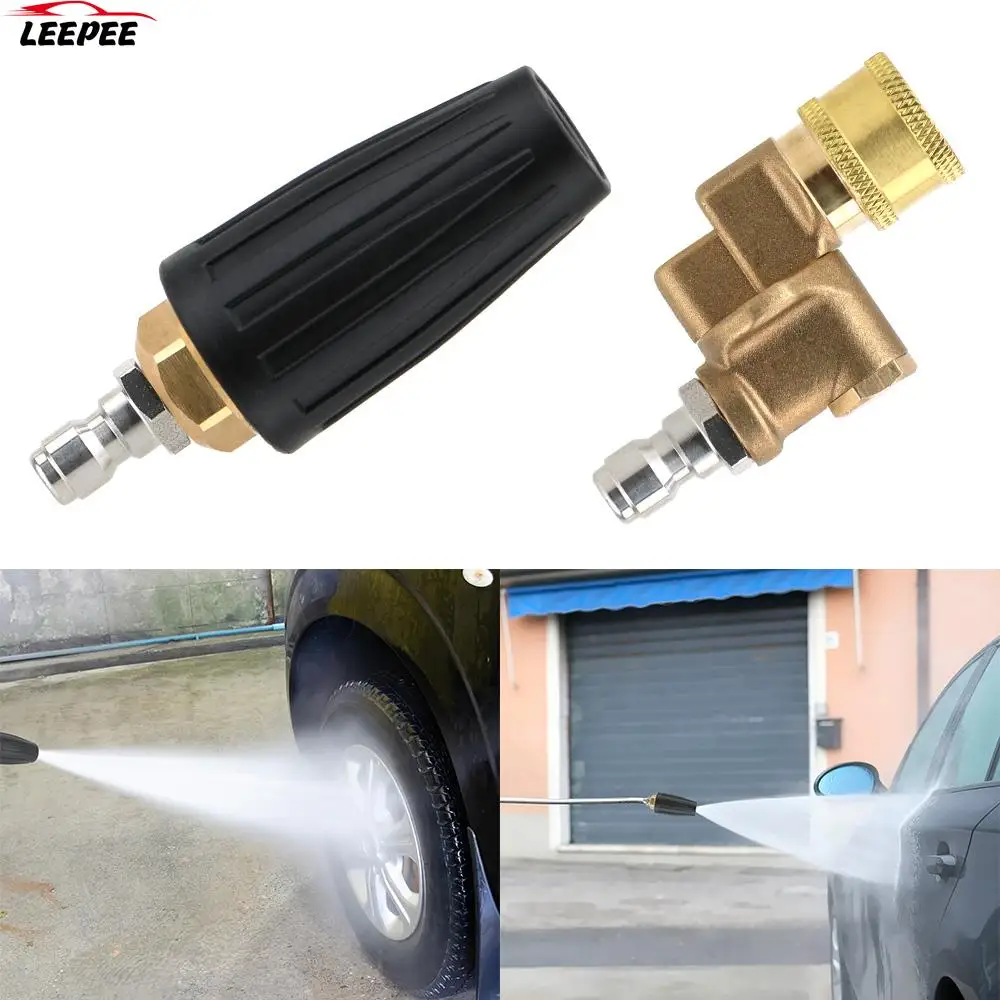 Car High Pressure Washer Turbo Nozzles Sprayer Rotary Pivoting Coupler Jet Garden Clean Tools Truck Motorcycle Auto Accessories