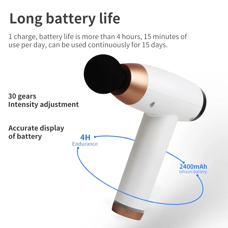 High Frequency Electric Massage Gun Fascia Gun Neck Back Body Deep Tissue Muscle Massager Relaxation Pain Relief Fitness
