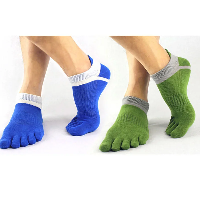 5 Pairs/Lot Pure Cotton Ankle Sport Five Finger Socks Compression Men Breathable Deodorant Invisible No Show Socks With Toes