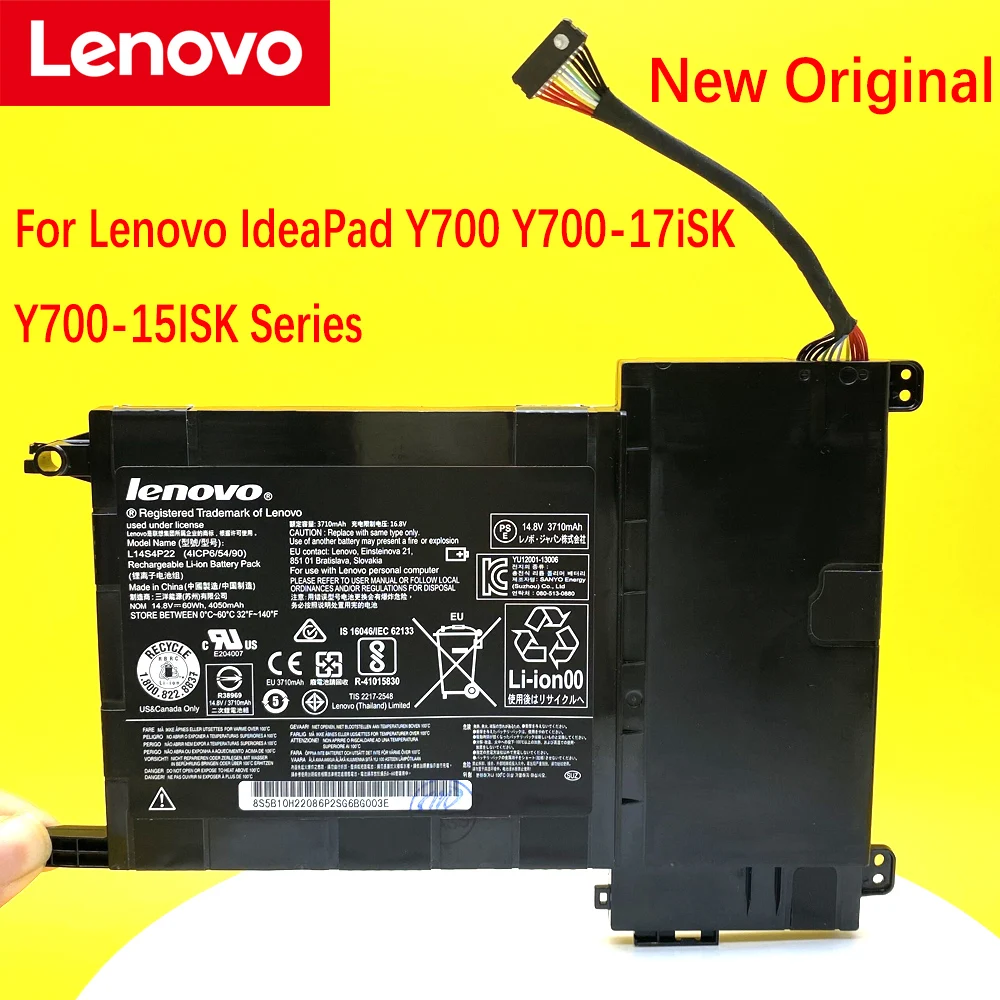 New Original for Lenovo IdeaPad Y700 Y700-17iSK  Y700-15ISK Series 5B10H22084 L14M4P23 L14S4P22 4050mAh Laptop battery