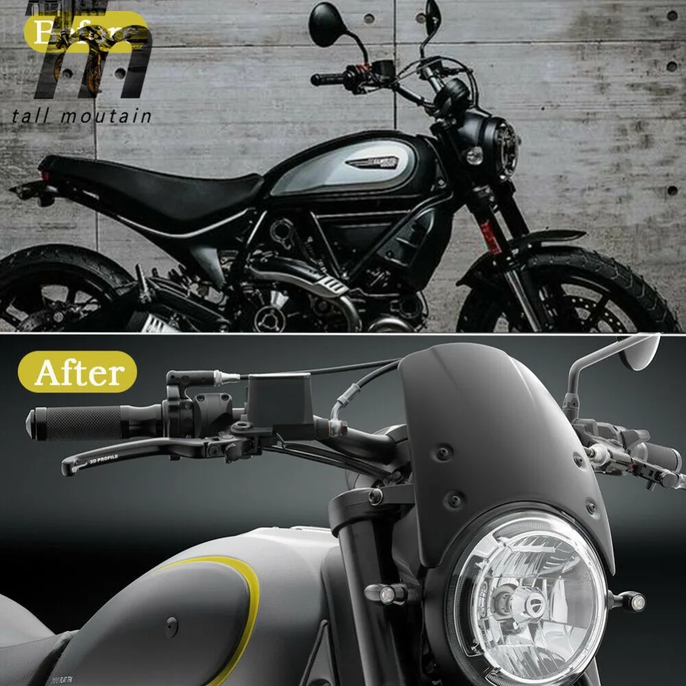 

Ветрозащитные дефлекторы ветрового стекла для мотоцикла Ducati Scrambler 2015 2016 2017 2018 2019 с кронштейном Flyscreen Carbon