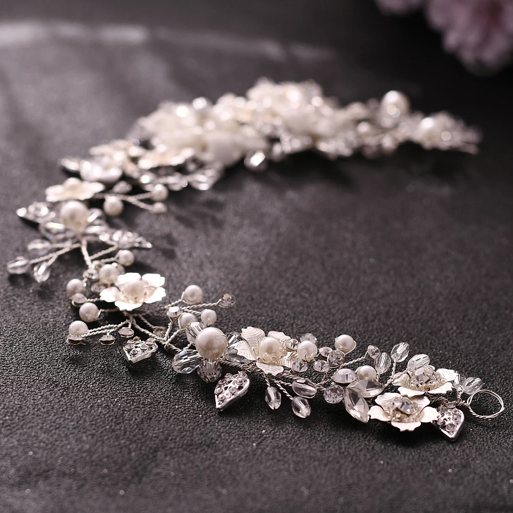 Trixy SH275 Luxe Strass Bruiloft Riem Westerse Riemen Wedding Decoratieve Jurk Riemen Lichtmetalen Leaf Bridal Riemen Designer Sjerpen