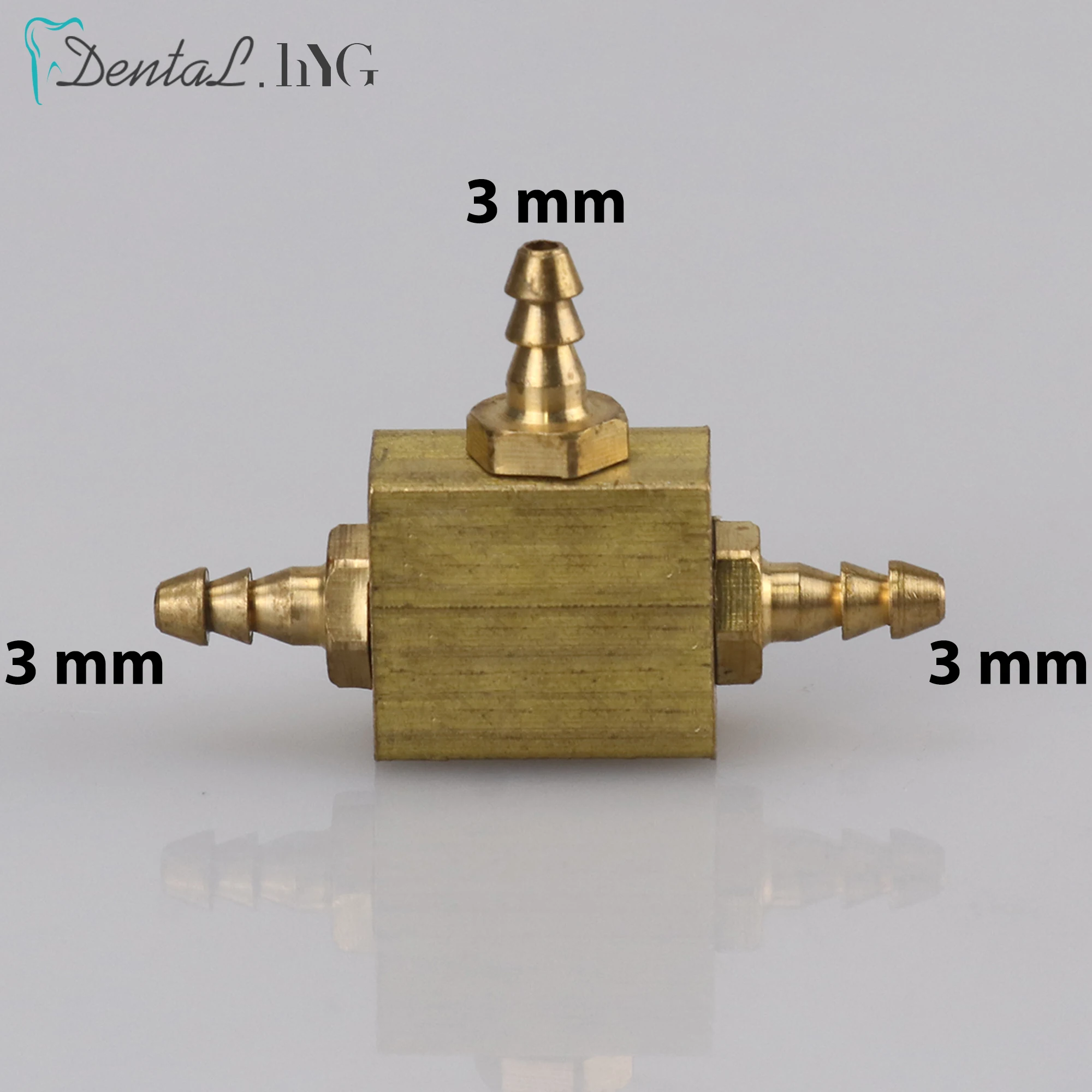 10pcs Dental 3 WAY Adaptor Copper Connectors Valve Air Water Valve Three Accept Valve Dental Chair Unit Spare Part Acessories