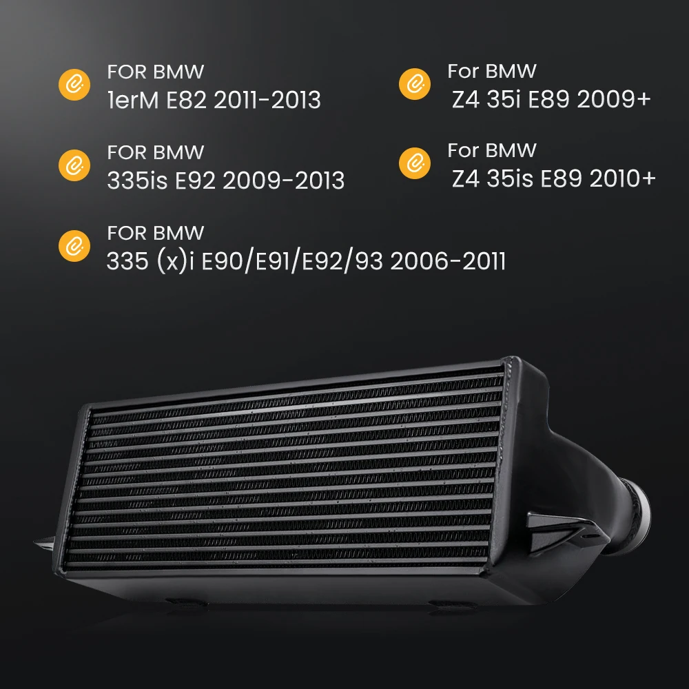 Intercooler in alluminio per BMW 135 135i 335 335i E90 E92 E93 E80 E82 N54 2006-2011 Montaggio anteriore per E82 E88 Z4 E89 35i 35is