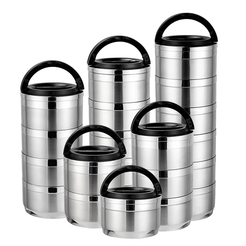 Portable Office Worker Bento Box Stainless Steel Picnic Insulation Leakproof Food Container Kitchen Large Lunch Box Tableware