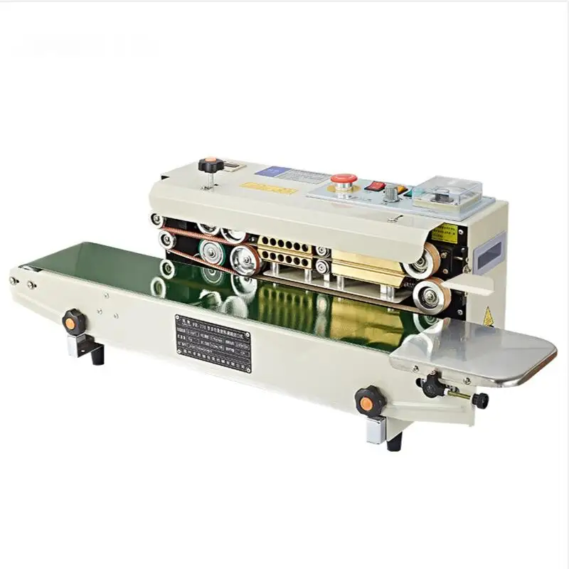 110V220V Automatic Continuous Sealing Machine Food Sealer Plastic BagPackage Machine Printable Date Heat Sealing Machine