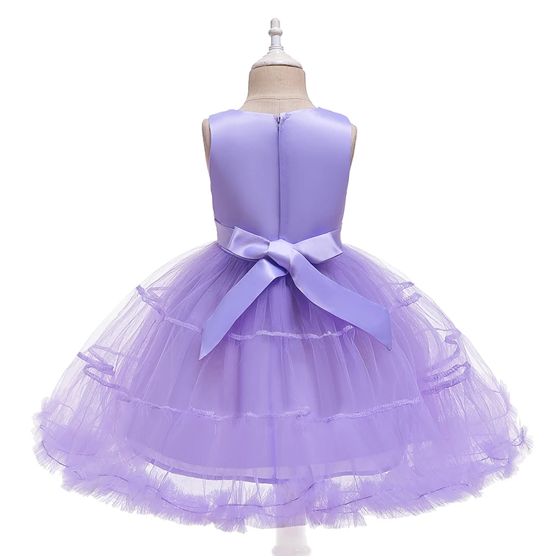 Christmas Girls Unicorn Flowers Cake Tutu Dresses With Beadbad For Kids Princess Fancy Birthday Carnival  Theme Party Costumes