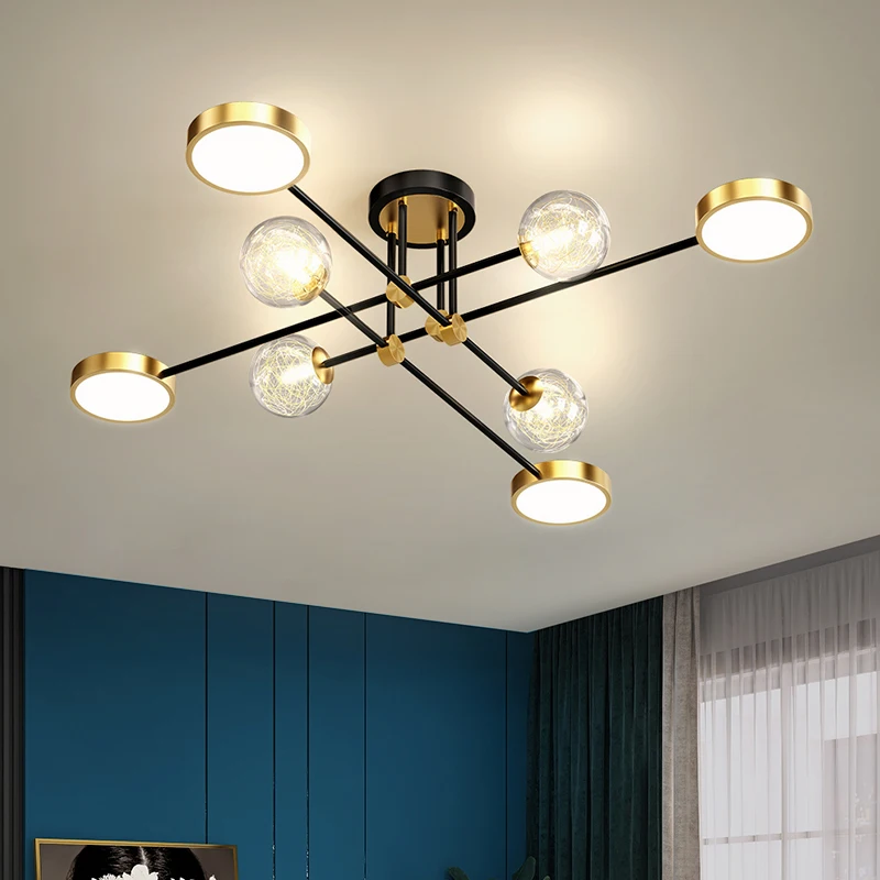 

Living room lamp 2021 new style contemporary minimalist light luxury Nordic master bedroom Ceiling lamps Led indoor lighting