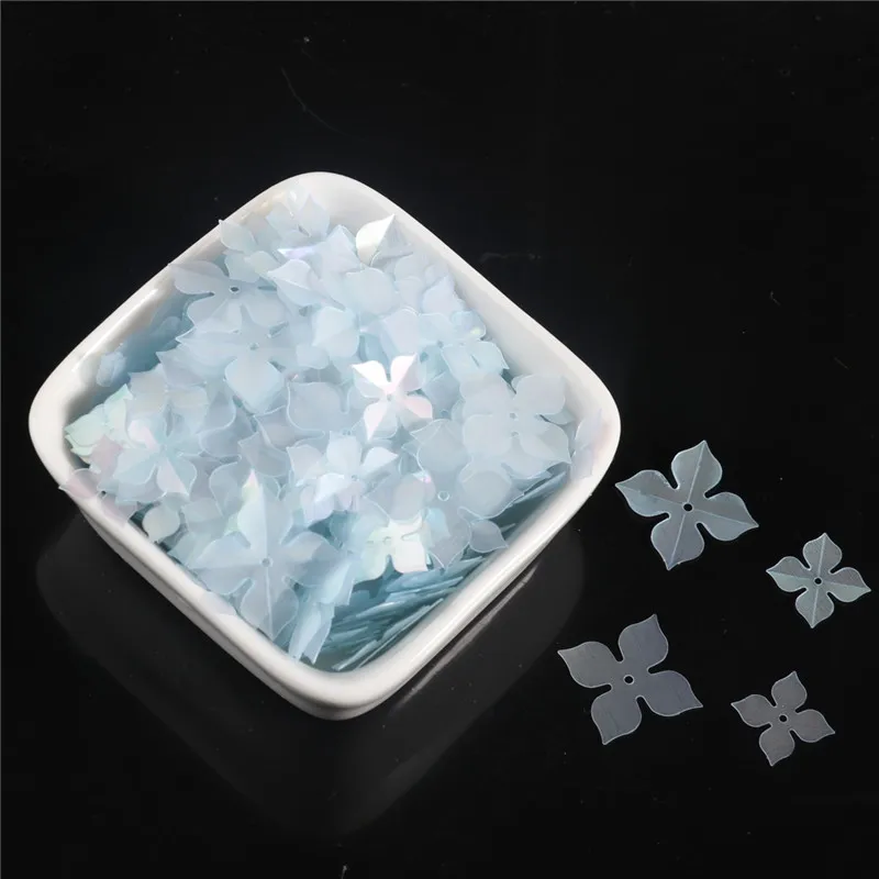 New! Matte Color Lucky Clover DIY Sequins 10mm 20mm Flat Cup Flowers Windmill Sequin Paillette For Jewelry Garments Sewing Craft