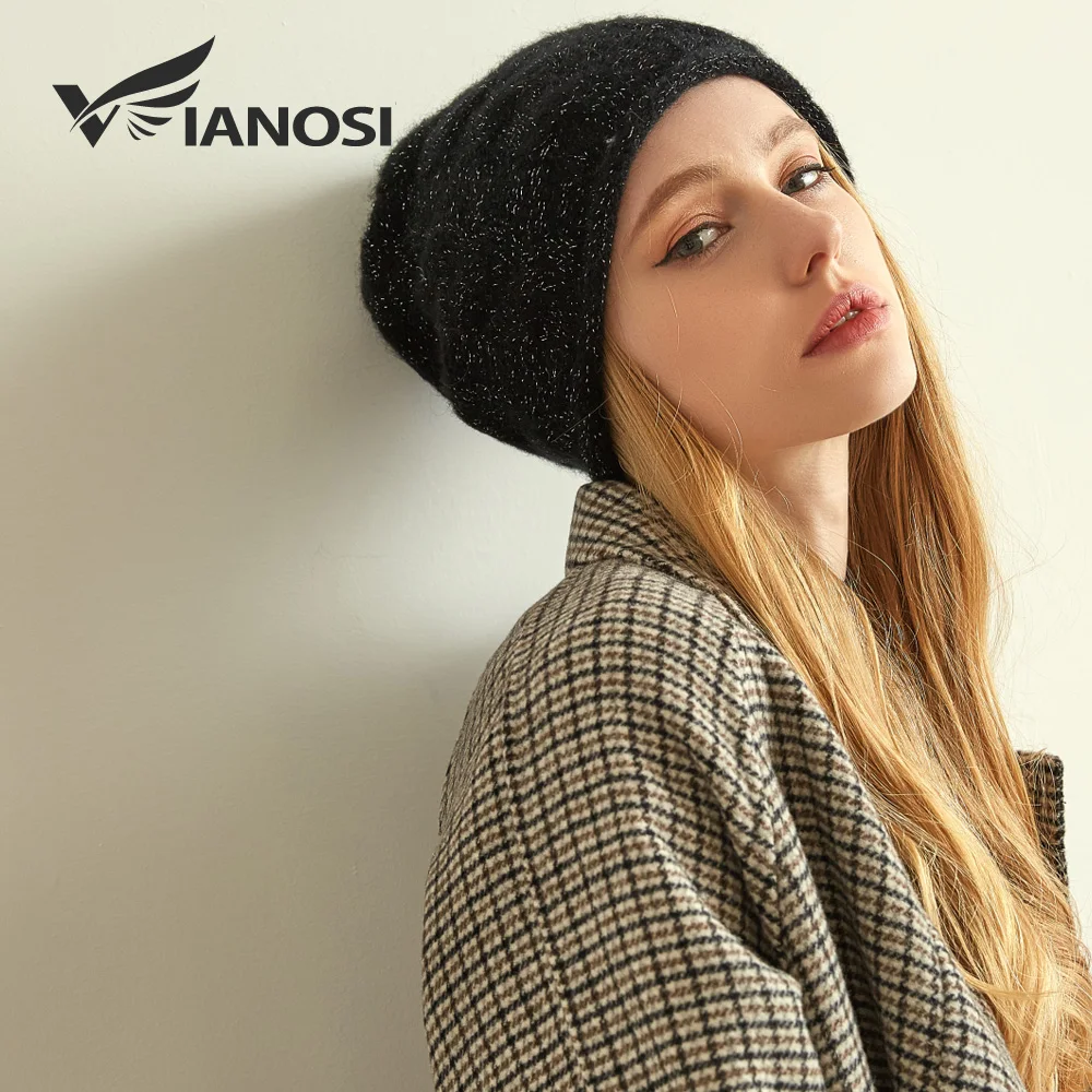 Fashion Women Winter Knitted Skullies Beanies Outdoor Warm Wool Caps Brand Lady Solid Color Hats