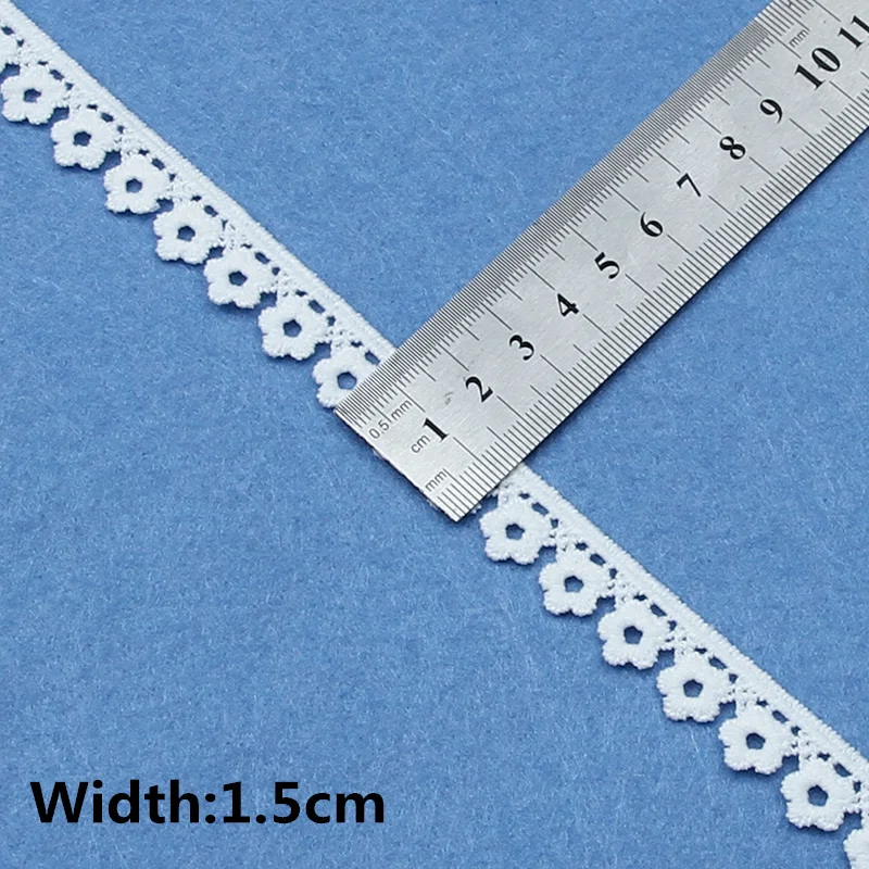 White Embroidered Lace Trim for DIY Crafts