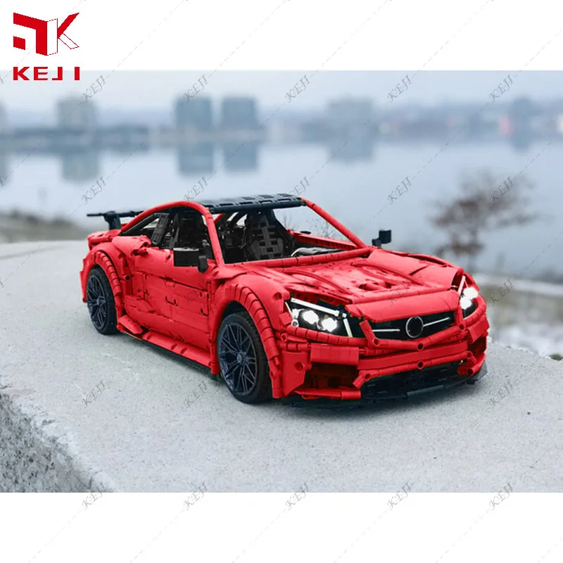 KEJI 2021 New MOC-60193 C63 AMG Super Sports Racing Car Model Building Blocks Bricks Kit DIY Toys Christmas Gift