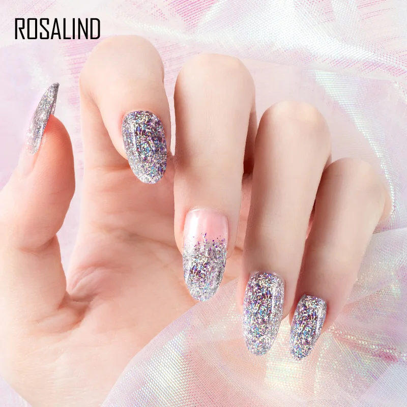 Rosalind Uv Nail Gel Polish Neon Rainbow Hybrid Vernis Platina 5 Ml Gel Verf Set Voor Manicure Semi Permanente Base top Gel Lak