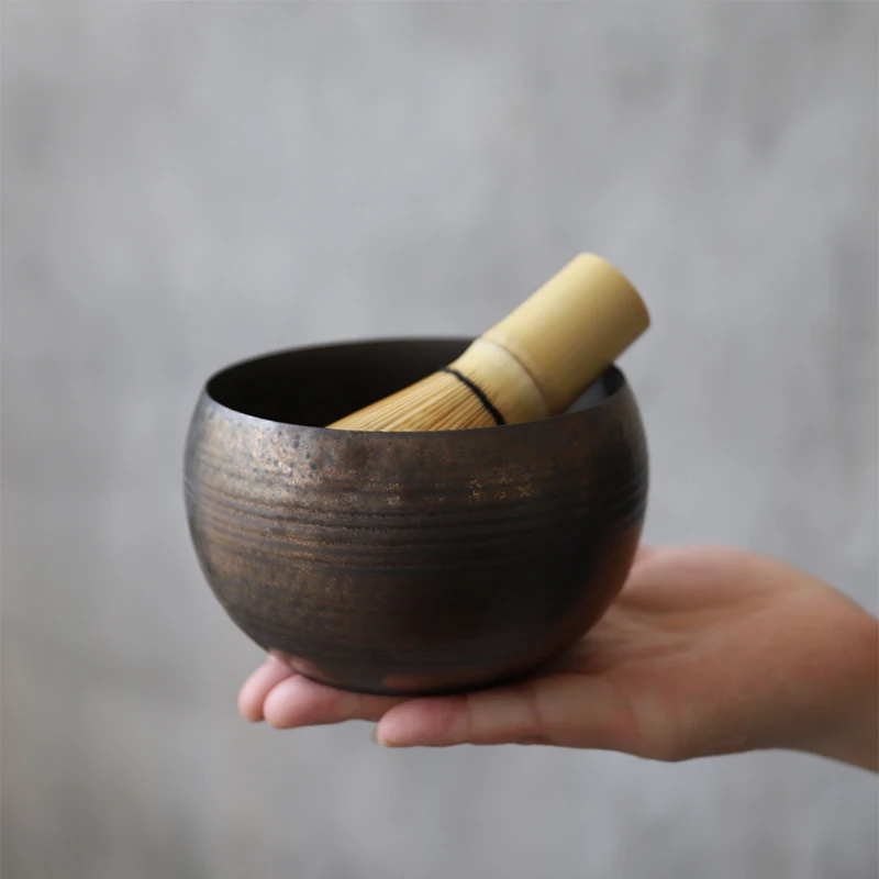 LUWU traditional matcha sets natural bamboo matcha whisk ceremic matcha bowl with chasen holder