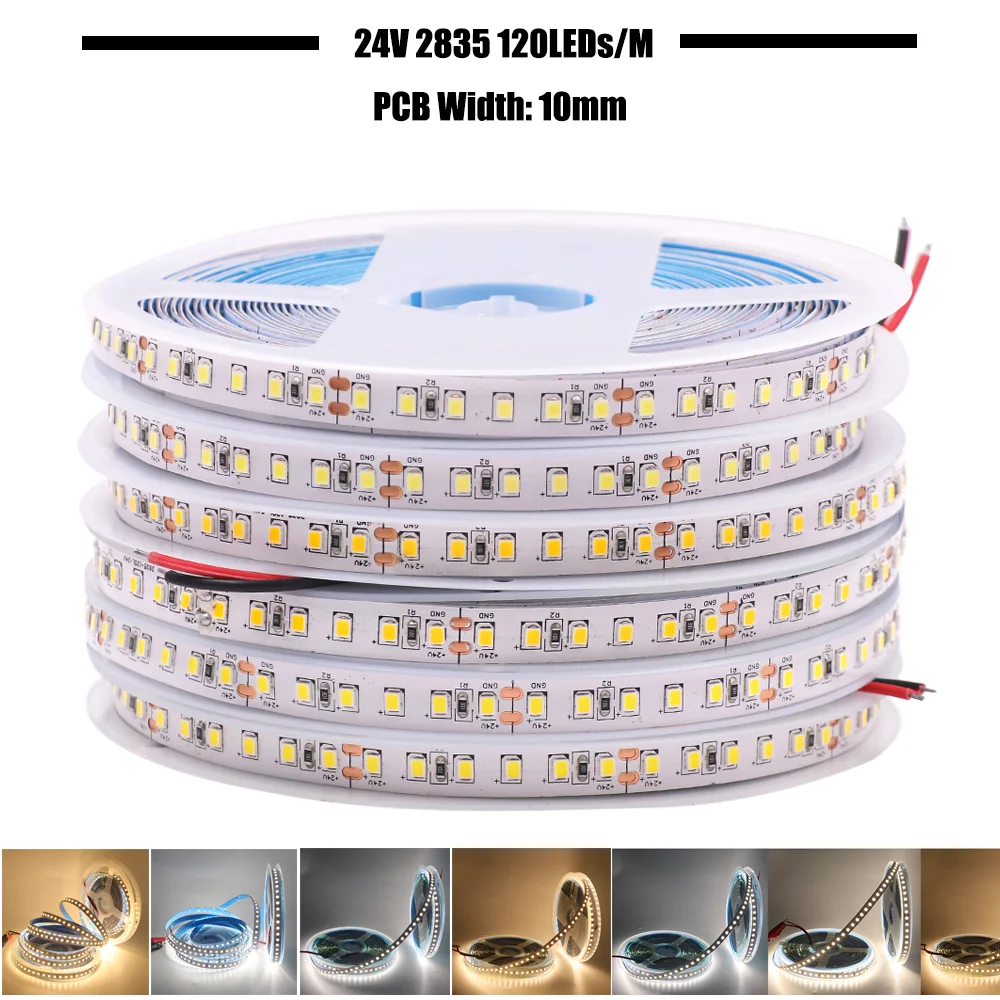 2835 Dây ĐÈN LED 12V 24V LED Băng Đèn 5M 60/120/240/480 Đèn LED/M LED Dẻo Sọc Đèn LED Chống Nước Ruy Băng Ngoài Trời Dây đèn