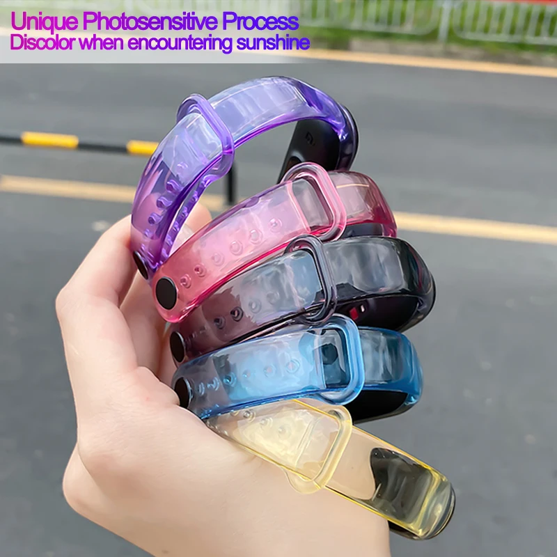 Cinturino per Xiaomi Mi Band 6 5 4 3 bracciale leggero trasparente per Xiaomi Mi Band 6 5 4 3 cinturino di ricambio per polso a colori per MI 6 5