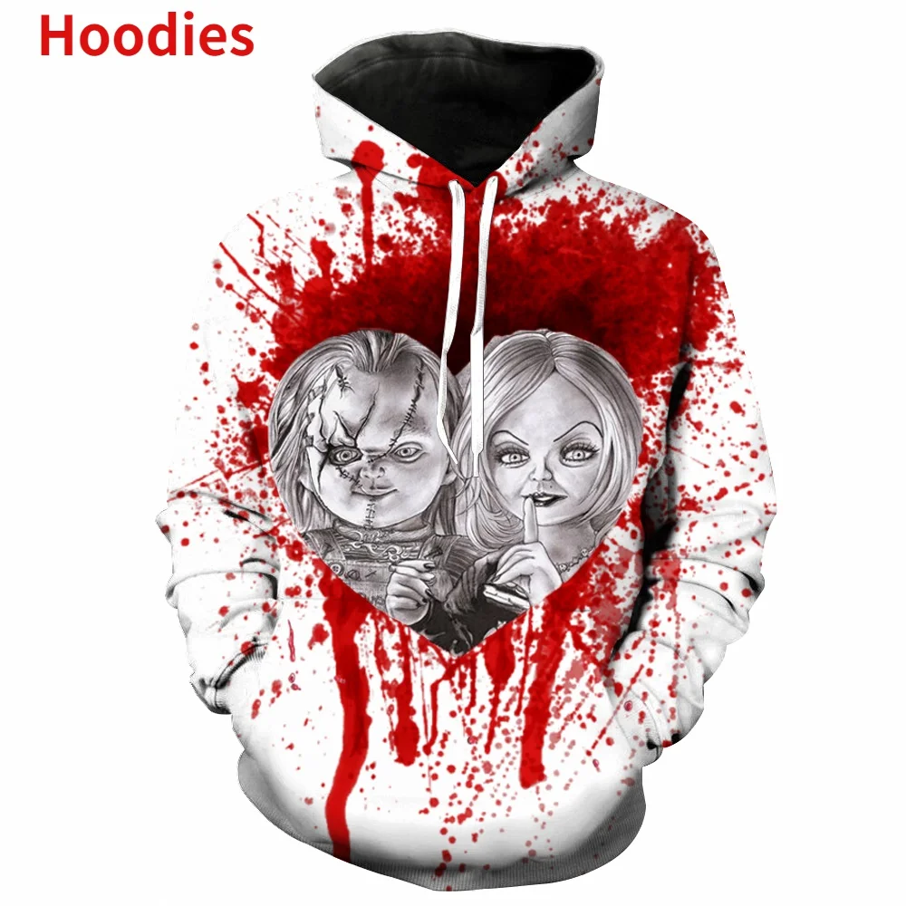 

New 3D Printing Bride of Chucky Fashion Men Women Tracksuits Crewneck Hoodies Plus Size S-7XL Harajuku