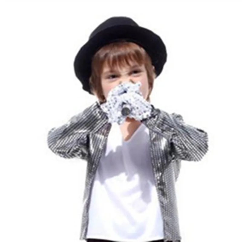 Costume de Cosplay Michael Jackson pour Enfant, Tenue de ix, Chanteur, Danseur, Étoile Souriante, pour Anniversaire, pour Garçon