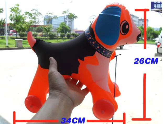 Inflatable Animal Inflatables Children's Inflatable Toys Hand Furs Farrowed Dog Toy Pvc 2-15 Years Birthday Party Gifts 2021