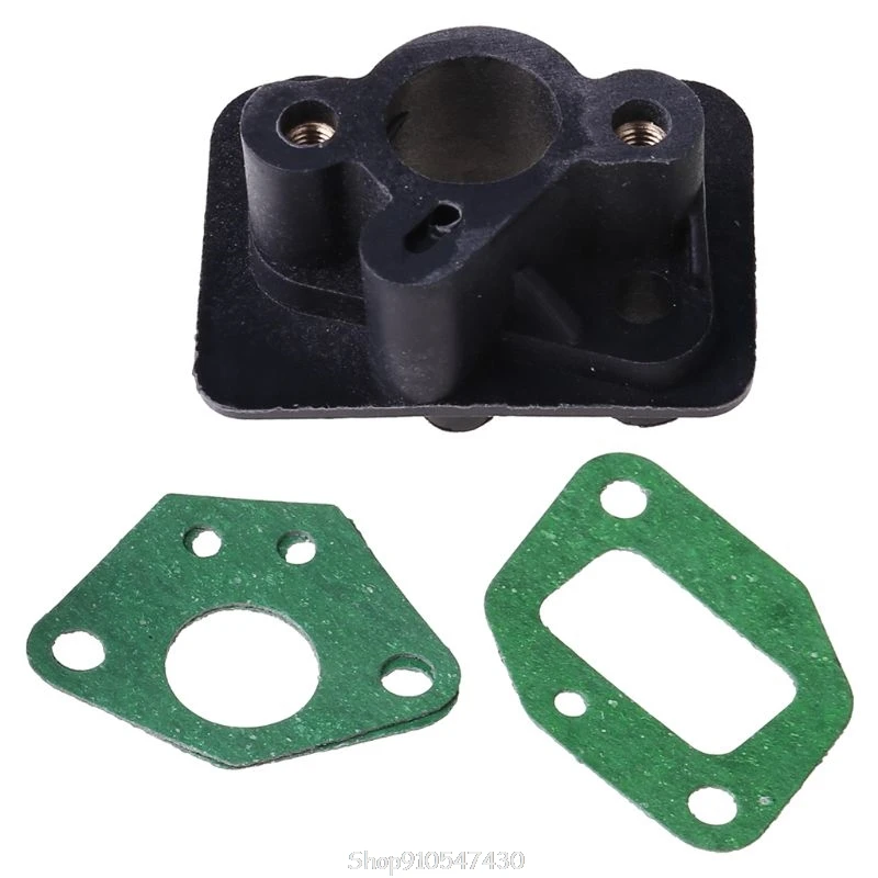 Intake manifold + 2pcs 40-5 43CC 52CC brush cutter intake manifold carburetor base connector,admitting pipe,carb adaptor N17 20