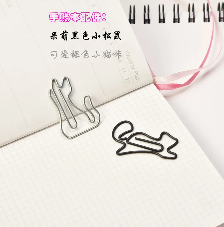 Paper Clips Metal Decoration Accessories Cute Modeling Paper Clip Color Cartoon Animal Paper Clip Cute Paper Clips Decorative