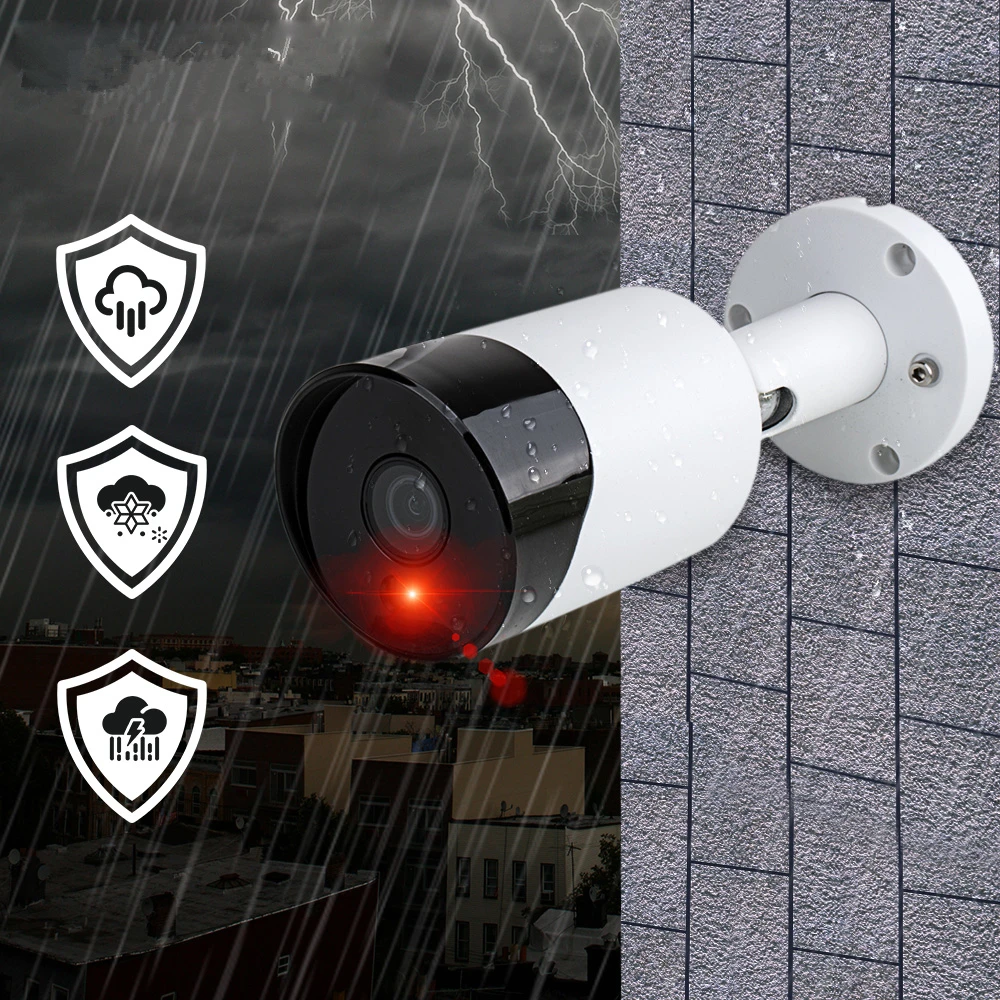 XM-cámara IP impermeable para exteriores, dispositivo de vigilancia de seguridad tipo bala, 4K, HD, 8,0mp, grabación de Audio, CCTV, POE, IR, P2P