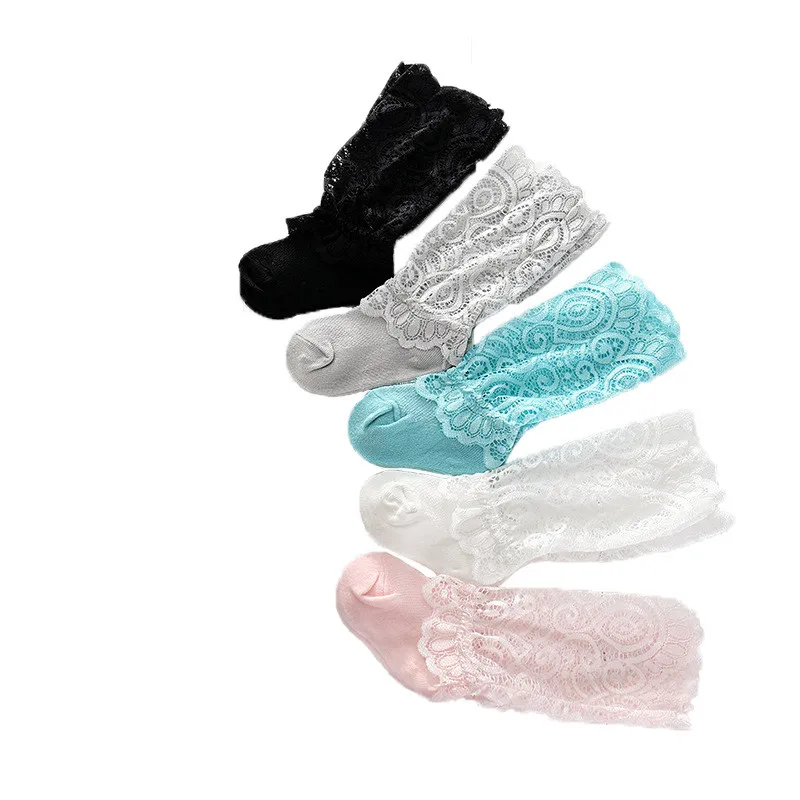 Lace Knee Socks Girls Beauty Princess Style Toddler Long Socks Summer Socks for Girls Baby Dresses Clothes Accessories 5 Color