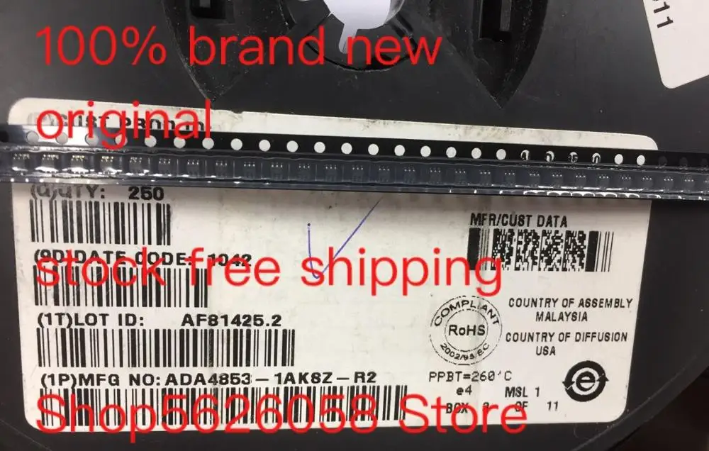 

2PCS/LOT ADA4853-1AKSZ-R2 ADA4853-1AKSZ ADA4853 SC70 100% new original freeshipping