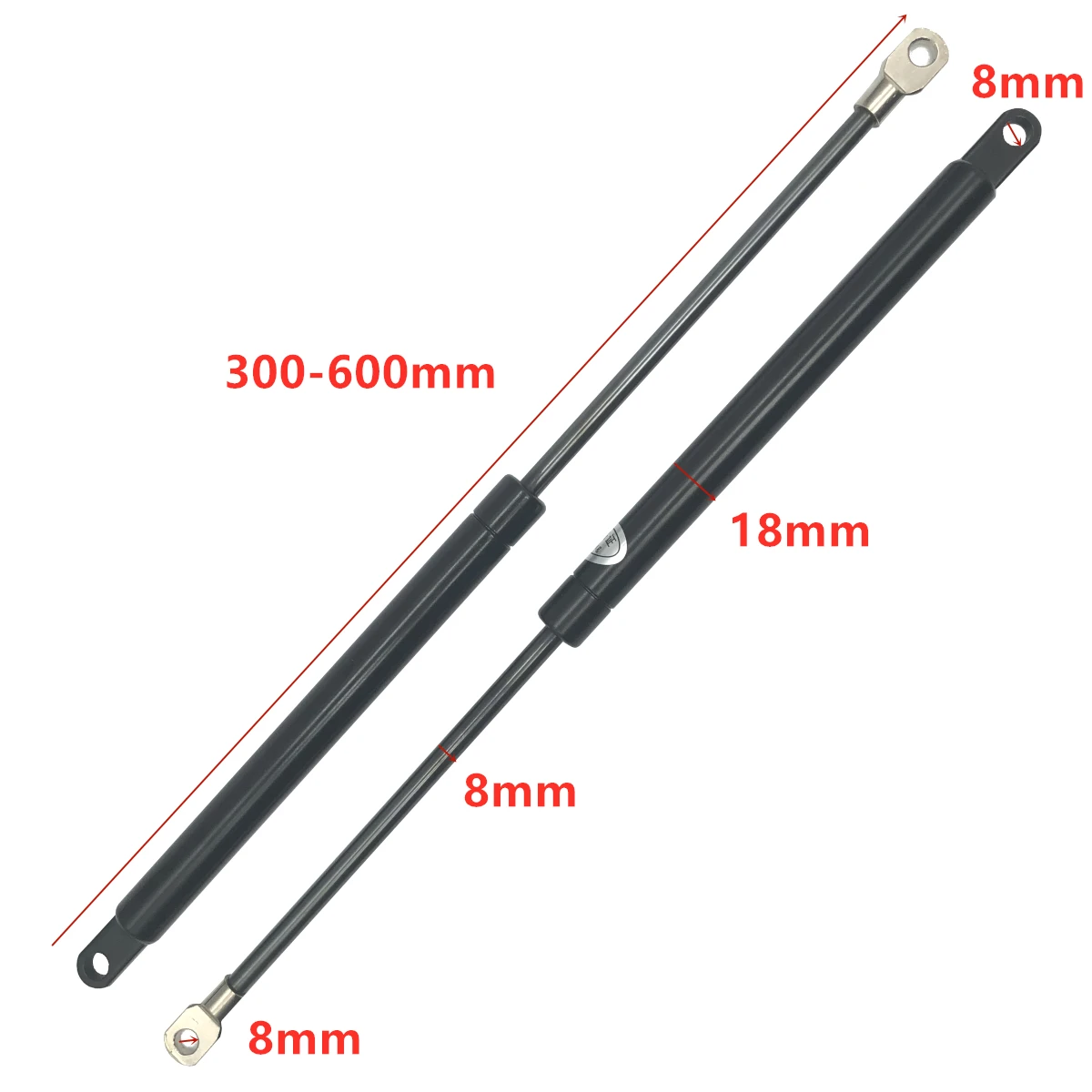 2x 300N 300-600mm Universal Car Struts Front Bonnet Hood Rear Trunk Tailgate Boot Shock Lift Strut Gas Spring Bed Window Support