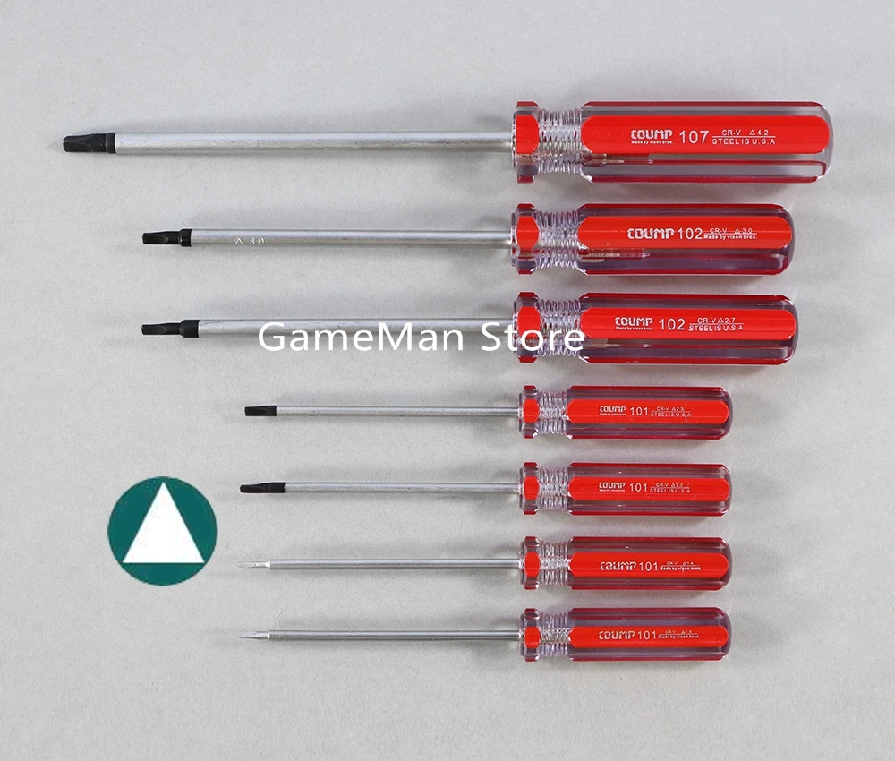 50 Stück dreieckiger Schraubendreher, externer Dreieck-Schraubendreher, magnetischer Schraubendreher, Reparaturwerkzeug, 1,4/1,8/2,0/2,3/2,7/3,0/4,2 mm