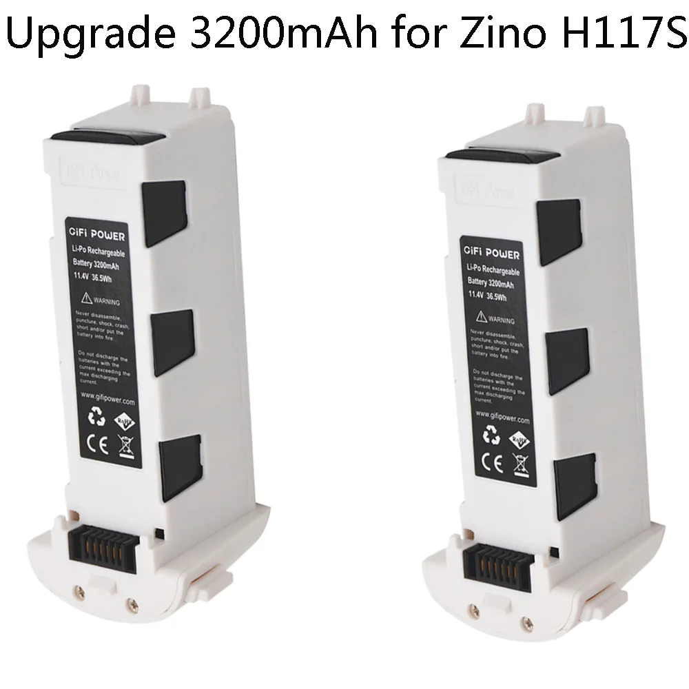 

2PCS/lot 11.4V 3200mah For Hubsan ZINO Battery Drone Spare Parts Battery Accessories for ZINO000-38 H117S 4K Foldadle FPV Drone