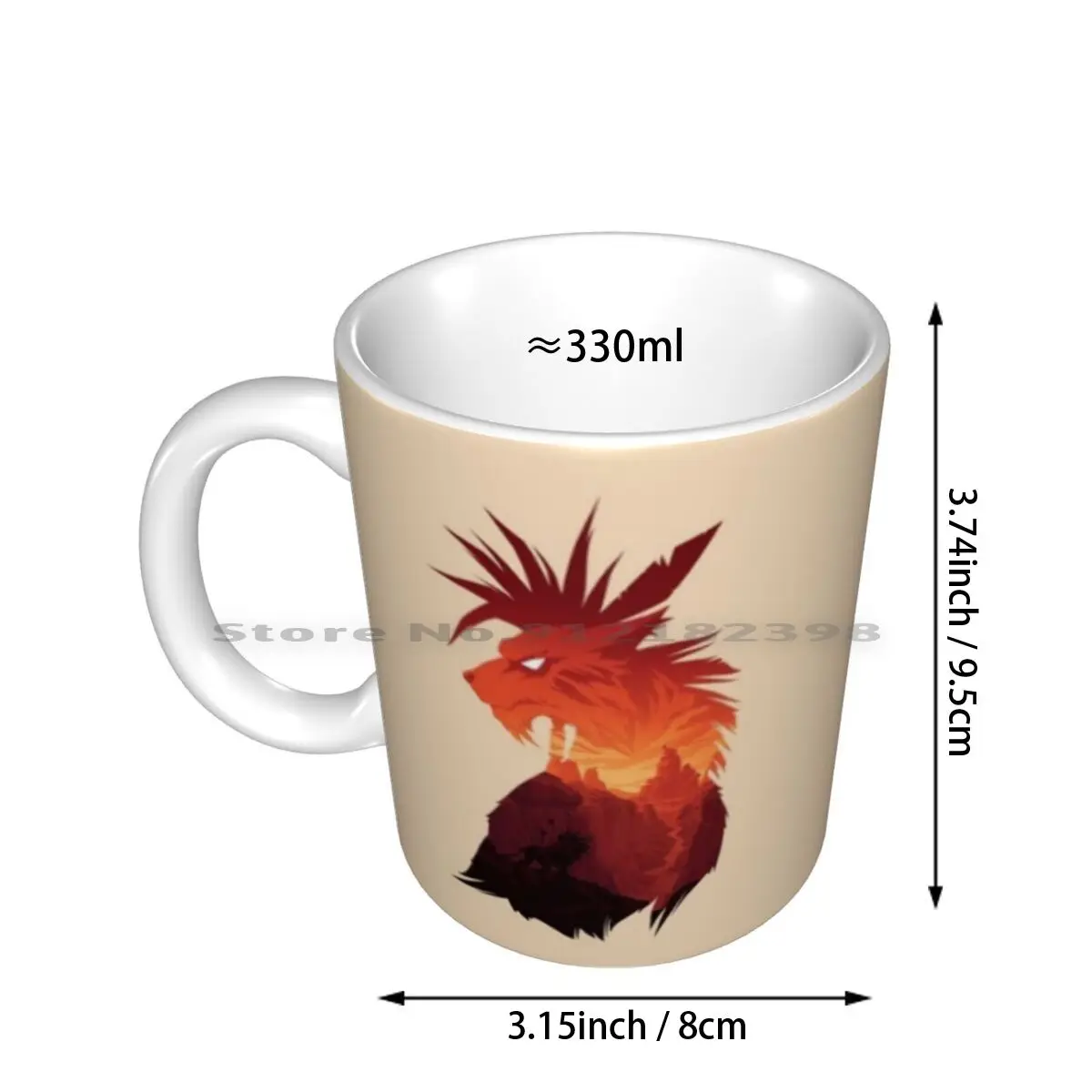 The Guardian Ceramic Mugs Coffee Cups Milk Tea Mug Final Fantasy Red Xiii Red 13 Final Fantasy Vii Final Fantasy 7 Nanaki Seto