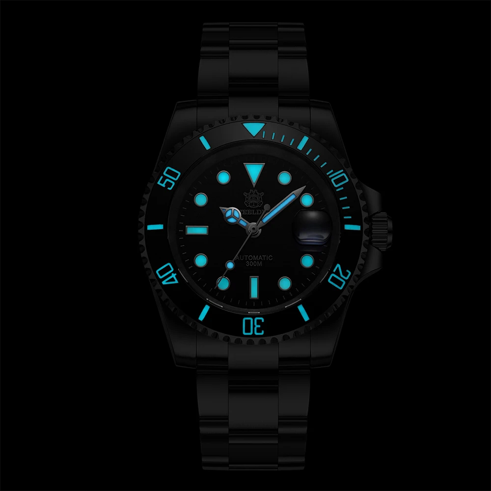 STEELDIVE-Reloj de buceo automático para hombre, pulsera resistente al agua de 30ATM, con bisel de cerámica, 41mm, NH35, SD1953