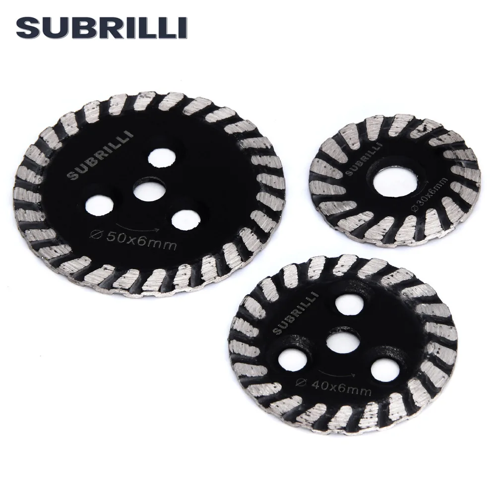 SUBRILLI Diamond Carving Grinding Saw Blade 30/40/50mm Engraving Cutting Disc For Marble Concrete Granite Stone Tile M14 5/8-11