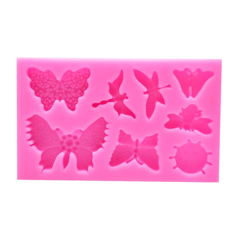 Butterfly dragonfly beetle fondant silicone mold resin and polymer clay mold cake silicone kitchen baking cooking gadgets