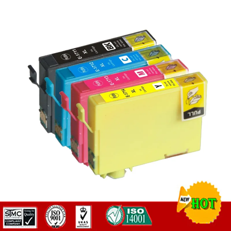 

Совместимый чернильный картридж для Epson T1711 T1714 Подходит для Epson XP-103 XP-203 XP-207 XP-33 и т. Д.