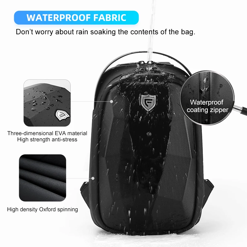 Imagem -05 - Fenruien-bolsa Tiracolo Multifunções Masculina Bolsa de Ombro Anti-roubo Impermeável Carregamento Usb Viagem Curta Bolsa de Peito Moda Novo 2023