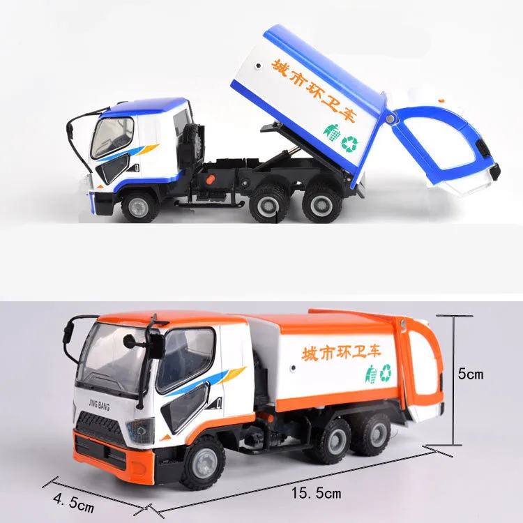 1:60 alloy garbage cleaning truck model,exquisite children\'s gifts,high-quality cleaning truck toys,wholesale sales