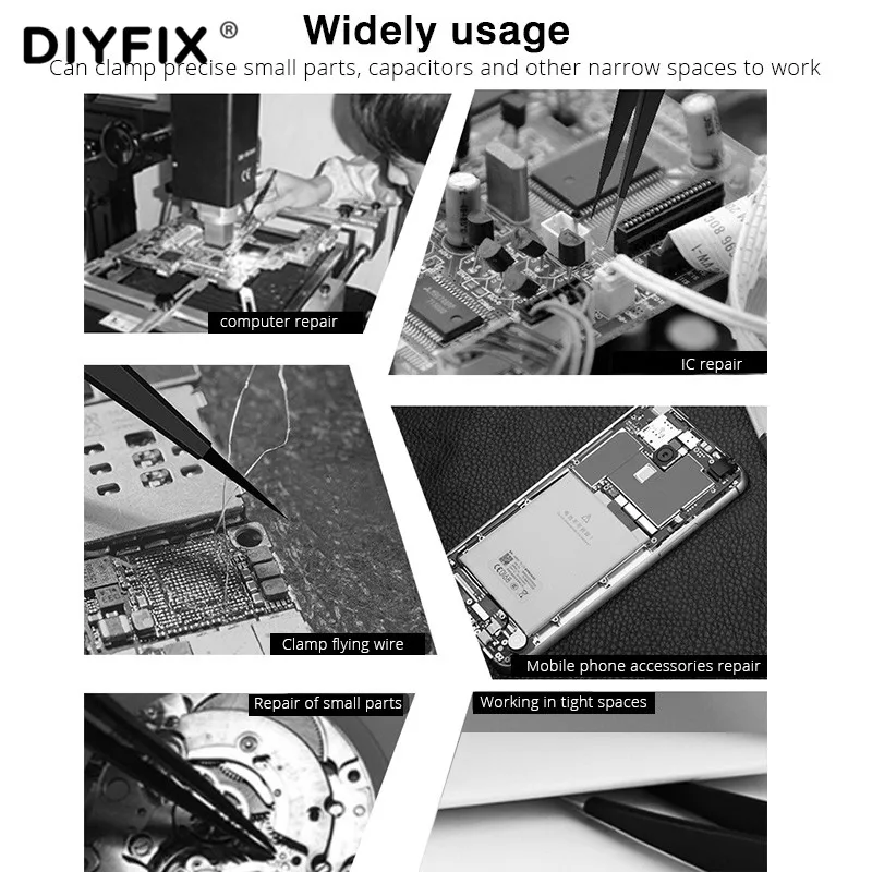 Pinça magnética artesanal de aço inoxidável qianli, placa mãe para celular, linha voadora com impressão digital, kit de ferramentas para reparo