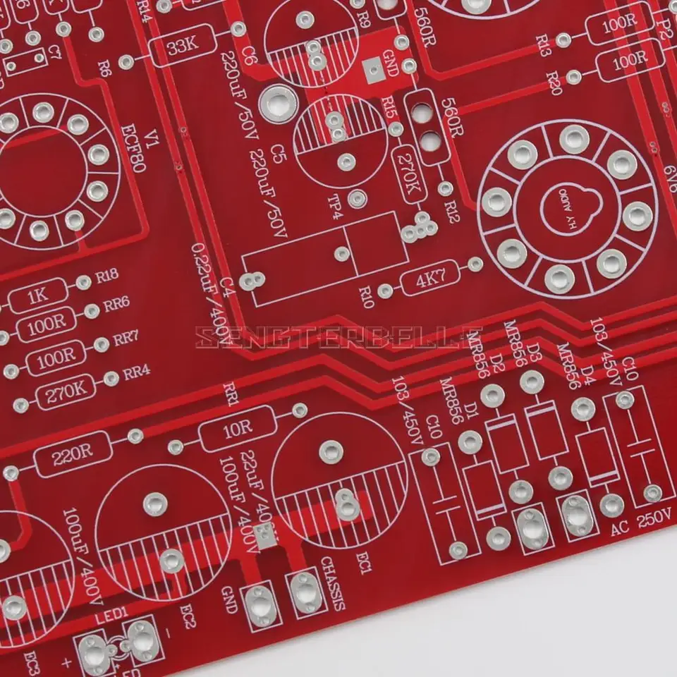 6V6プッシュプルオーディオアンプpcbハイファイステレオ真空管アンプ