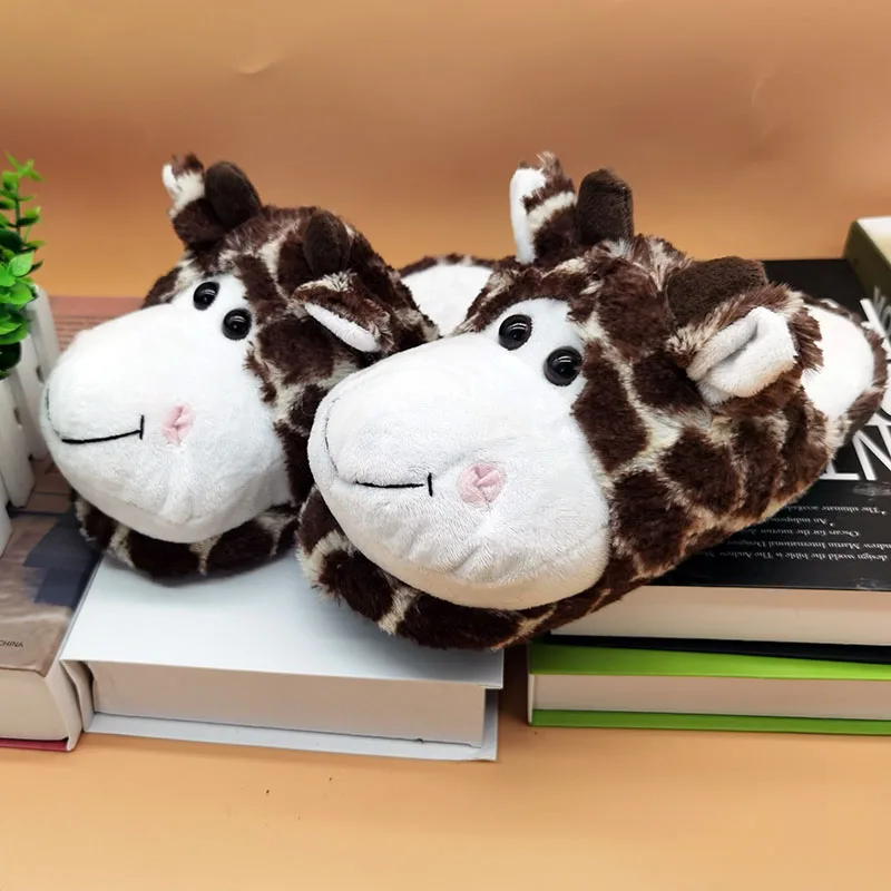 Special Giraffe fur Slippers Unisex Cute Fun Shoes men Women winter Slippers Custom slippers Home House Slippers Children indoor
