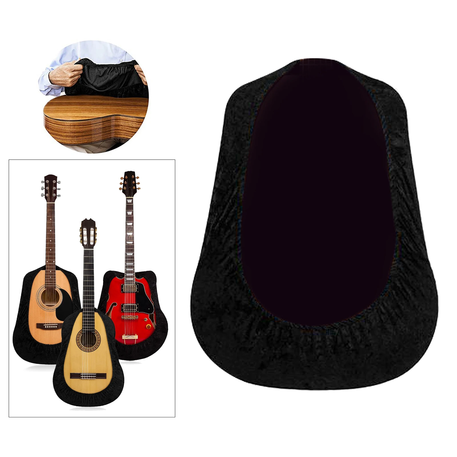 Funda antipolvo para guitarra, funda protectora de tela para cuerdas, bajo, manta, taburete, bolsa de terciopelo, ukelele eléctrico, Protector de Dobro