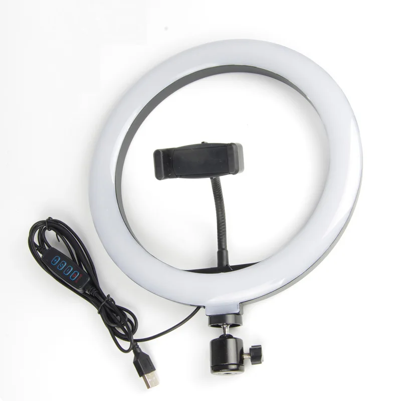 Photography Video Lights LED Ring Light Fill Light Live Broadcast Dimmable Photo Sudio 9W 26CM 10inch 3800-6800K for smartphone