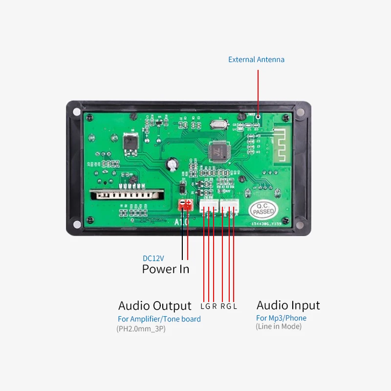 UNISIAN Bluetooth MP3-плеер, цифровой аудиодекодер, плата управления громкостью, USB TF BT FM-линия в музыке, ЖК-дисплей с текстами текста, запись