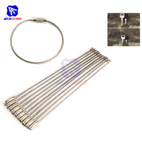diymore 10PCS/Lot Stainless Steel Keychain 150mm Cable Wire for Outdoor Hiking Camping Climbing