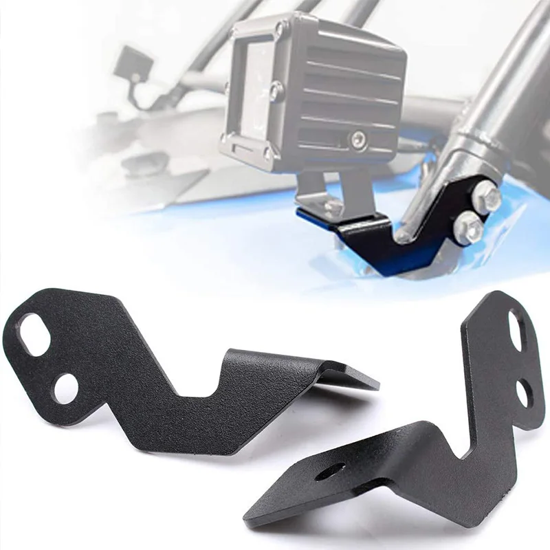 2PCS Side Pillar Fog Lights Mounting Brackets LED Work Lights Pod Lamp Mount Bracket for  2014-2018 Polaris RZR XP 1000 RZR 900